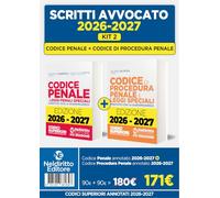 Kit 2 Codice Penale + Codice di procedura penale annotati per l'esame di avvocato