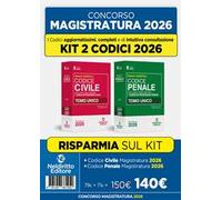 Kit 2 codici normativi Civile e Penale 2026 per il concorso in Magistratura. Prove scritte giugno 2026