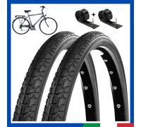 kit 2 Copertone camera 700x35 pneumatico gomma per bici 28 city ebike bicicletta