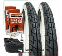 KIT 2 COPERTONI 2 CAMERE D'ARIA BICI 26 X 1.75 44 559 VALVOLA ITALIA IV DEESTONE