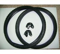 Kit 2 Copertoni + 2 Camere d'Aria Bici 26 x 1.95 MTB - Bike NERO
