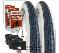 KIT 2 COPERTONI 2 CAMERE D'ARIA BICI 28 700 X 35 37 622 28 X 1 5/8 1 3/8 VALVOL