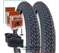 KIT 2 COPERTONI BICI 2 CAMERE D'ARIA 20 x 1.95 50 406 VALVOLA ITALIA DEESTONE