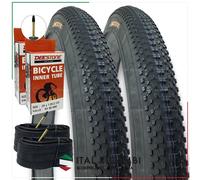 KIT 2 COPERTONI BICI 2 CAMERE D'ARIA 29 X 2.10 54 622 VALVOLA PRESTA DEESTONE