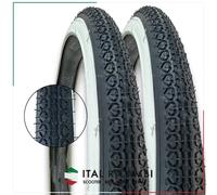 KIT 2 COPERTONI BICI 20 X 1.75 47-406 BIANCO NERO DEESTONE