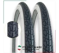 KIT 2 COPERTONI BICI 28 700 X 35 37 622 28 X 1 5/8 1 3/8 BIANCO NERO DEESTONE