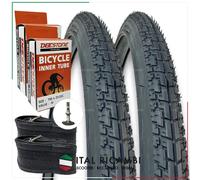 KIT 2 COPERTONI CITY BIKE 2 CAMERE D'ARIA 700X28 32 622 VALVOLA ITALIA DEESTONE