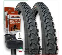 KIT 2 COPERTONI E 2 CAMERE D'ARIA BICI 24 X 1.90 47 507 VALVOLA ITALIA DEESTONE