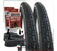 KIT 2 COPERTONI E CAMERE D'ARIA BICI 700 X 35 37 622 28 X 1 5/8 1 3/8 VALVOLA AM