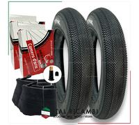 KIT 2 COPERTONI FAT BIKE 2 CAMERE D'ARIA BICI ELETTRICA 20 X 4.0 VALVOLA AMERICA