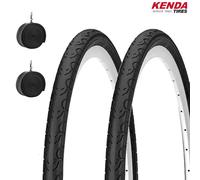 KIT 2 COPERTONI KENDA 700 X 35 28 5/8 3/8 + 2 CAMERE D'ARIA BICI CITYBIKE NERI