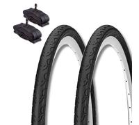 KIT 2 COPERTONI KENDA 700 X 35 28 5/8 3/8+ 2 CAMERE SCHRADER BICI CITYBIKE NERI