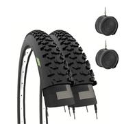 Kit 2 Copertoni PNEUMATICI + Camere d'Aria ITALIA Bici 24 x 1.95 NERO GOMMA MTB