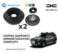 KIT 2 COPPIA SUPPORTI AMMORTIZZATORI ANTERIORI PER DACIA DUSTER DAL 2010 AL 2017