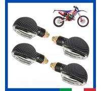 Kit 2 Coppie Frecce moto universali corte colore carbonio omologate scooter am6