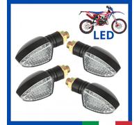 Kit 2 Coppie Frecce moto universali LED corte nere omologate scooter minarelli