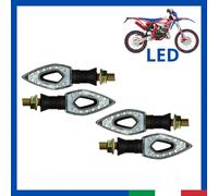 Kit 2 Coppie Frecce moto universali LED SEQUENZIALI corte nere omologate AM6