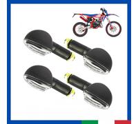 kit 2 Coppie Frecce moto universali lunghe nere omologate scooter am6 minarelli