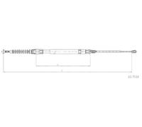 KIT 2 CORDE FRENO A MANO DX E SX PER GOLF VI CAVI TIRANTI FRENO STAZIONAMENTO