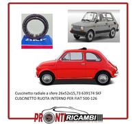 KIT 2 CUSCINETTI SKF 639174 X RUOTA POSTERIORE FIAT 500-126 NUOVO E ORIGINALE