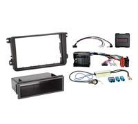Kit 2 DIN con vuoto tascabile compatibile con veicoli Seat/Skoda/VW SWC/ensem