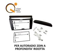 Kit 2 DIN Fit Lancia Ypsilon 846 Mascherina Autoradio Cornice Staffe Guscio