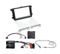 Kit 2-DIN per veicoli Seat/Skoda/VW SWC/antenna nera