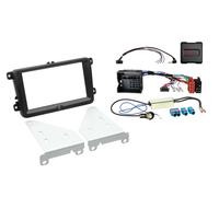 Kit 2 DIN per veicoli Seat/Skoda/VW SWC/antenna (Set) nero