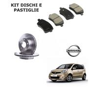 KIT 2 DISCHI E PASTIGLIE FRENI ANTERIORI NISSAN NOTE E11 MICRA III K12 DAL 2007