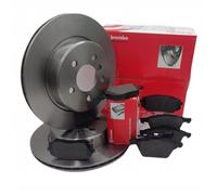 Kit 2 Dischi Freno + Pastiglie Anteriori Pieni Brembo Fiat Panda (312) 500 1.2