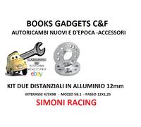 Simoni Racing DR017 Alluminio Ruota Distanziatori, Centro Foro, 12mm Ø, M4-5x98mm/M58.1mm, Confezioni da 2