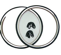 KIT 2 DUE COPERTONI + 2 DUE CAMERE BICI MTB 26x1.75 BIANCO NERO SLICK STRADALE