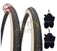 KIT 2 DUE COPERTONI BN + DUE CAMERE D'ARIA BICI CICLO BICICLETTA OLANDA 26X1 3/8