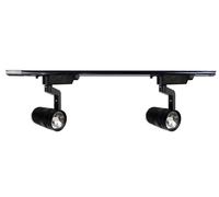 Kit 2 faretti binario led cob 10w nero luce naturale 4000k e bianca 6500k [EEK: A+++]
