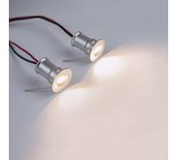 Kit 2 Faretti Segnapasso LED 1W - IP44 Colore Bianco Caldo 3.000K