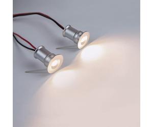 Kit 2 Faretti Segnapasso LED 1W - IP44 Colore Bianco Freddo 6.000K