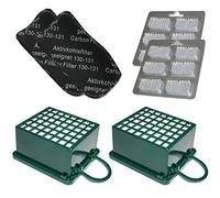 KIT 2 Filtri HEPA / EPA + 2 Filtri ODORI + 12 Profumini per aspirapolvere Vorwerk Folletto Kobold VK 130, 131 SC, VK130, VK131