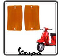 KIT 2 GEMMA GEMME VETRINI PLASTICA PLASTICHE FRECCE INDICATORI DI DIREZIONE ANTERIORI ARANCIO COMPATIBILE CON PIAGGIO VESPA FL 50 125 - FL2 HP 50 - VESPA PK XL 50 125 - PK XL RUSH - VESPA 50 N V5X5T