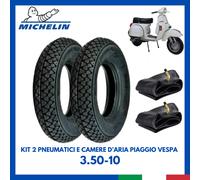 kit 2 Gomma Pneumatico Copertone camera PIAGGIO VESPA PX 3.50 10 MICHELIN promo