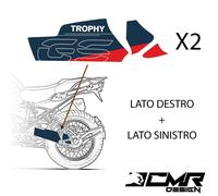 Kit 2 Grafiche Adesivi Forcellone Cardano per Bmw GS R 1250 Posteriori Trophy