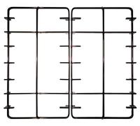 Kit 2 griglie in ferro smaltato nero lucido 460 x 256 mm. Electrolux Rex Zanussi Aeg per cucina piano cottura 4 fuochi a gas - P4476/KIT