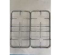 Kit 2 griglie in filo cromato colore inox 454 x 245 mm. altezza 40 mm. per cucina a gas KIT grf 074 MODELLO DATATO COMPATIBILE CON NARDI