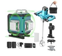 KIT 2 IN 1 LIVELLA LASER 16 LINEE 4D + TRAPANO IMPASTATORE MISCELATORE 1600W