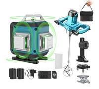KIT 2 IN 1 LIVELLA LASER 16 LINEE 4D + TRAPANO IMPASTATORE MISCELATORE 1600W