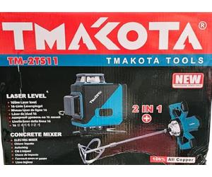 Kit 2 in 1: Livella laser 16 Linee 4D + Trapano impastatore Miscelatore 1600W