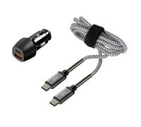 Kit 2 in 1 Type-C Pro PD / QC 3.0 18W 12/24V • Carica batteria con doppia presa