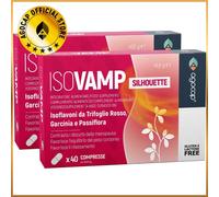Kit 2 integratori Menopausa Trifoglio Rosso Brucia Grassi ISOVAMP 80 compresse