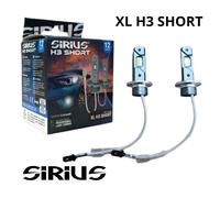 KIT 2 LAMPADE SIRIUS XL H3 SHORT auto/moto CORTA 6300K 3600 LUMEN 12V CHIP 5530