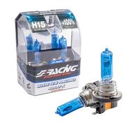 Kit 2 lampadine alogene H15 55-15W ghiaccio 4200K Blue Ice Simoni Racing