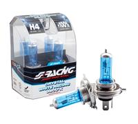 Kit 2 lampadine alogene H4 55W ghiaccio 3800K Crystal White Simoni Racing